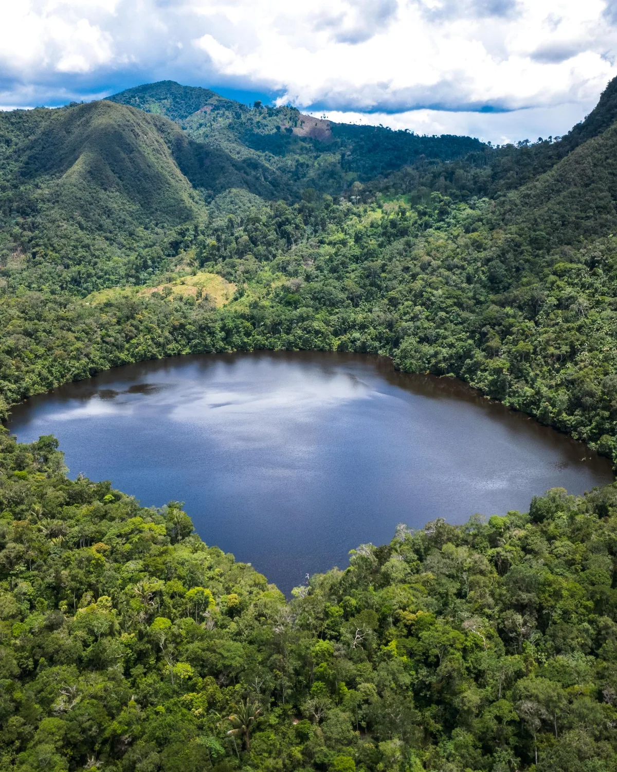 Forested mountains around Moyobamba in the San Martin region of Peru's high jungle