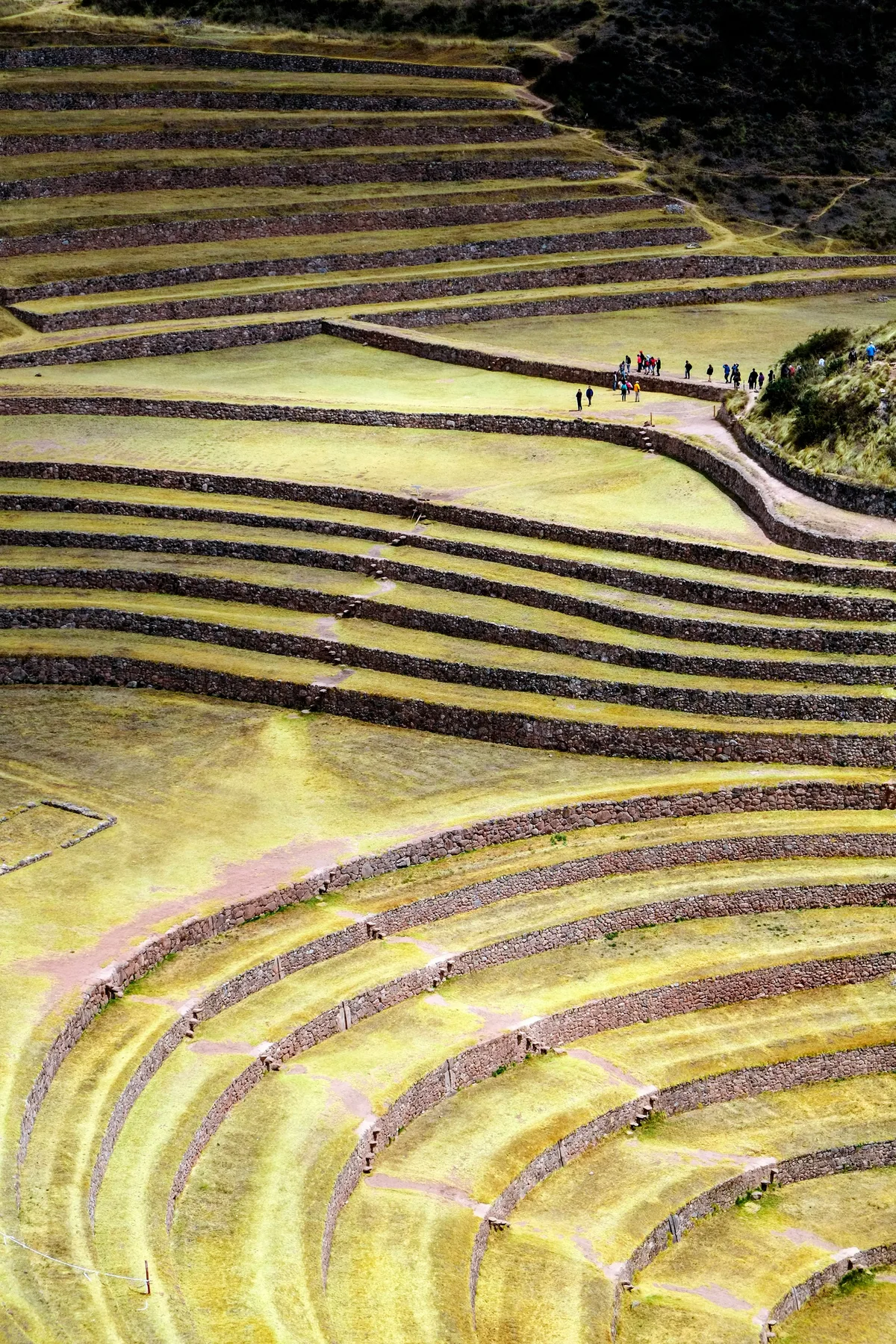Maras agricultural terraces in the Sacred Valley near Cusco